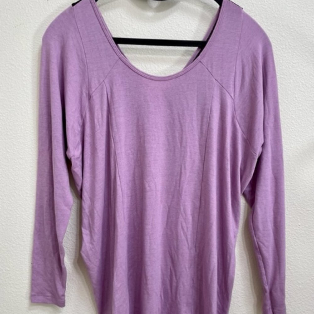 Lucy Activewear Take A Pause S tunic low mesh back lavender no signs of wear